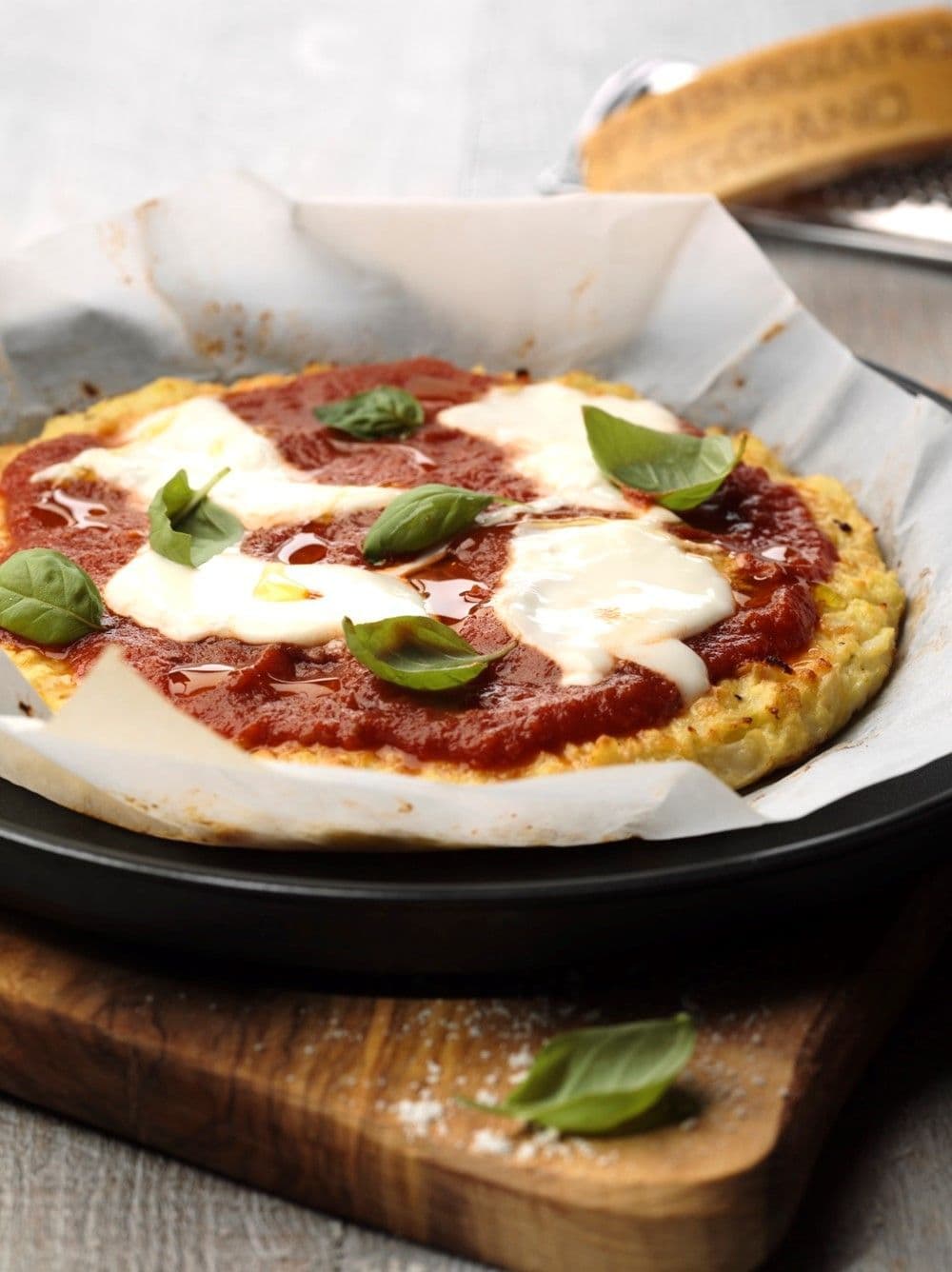 Finta pizza di cavolfiore