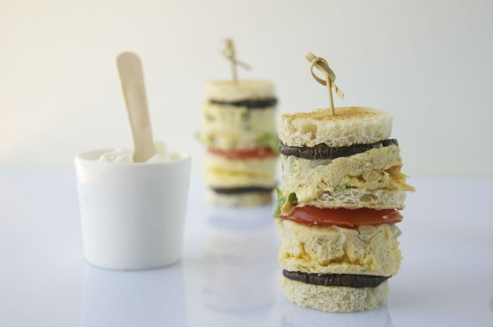 Club sandwich with Parmigiano Reggiano ice cream - United States