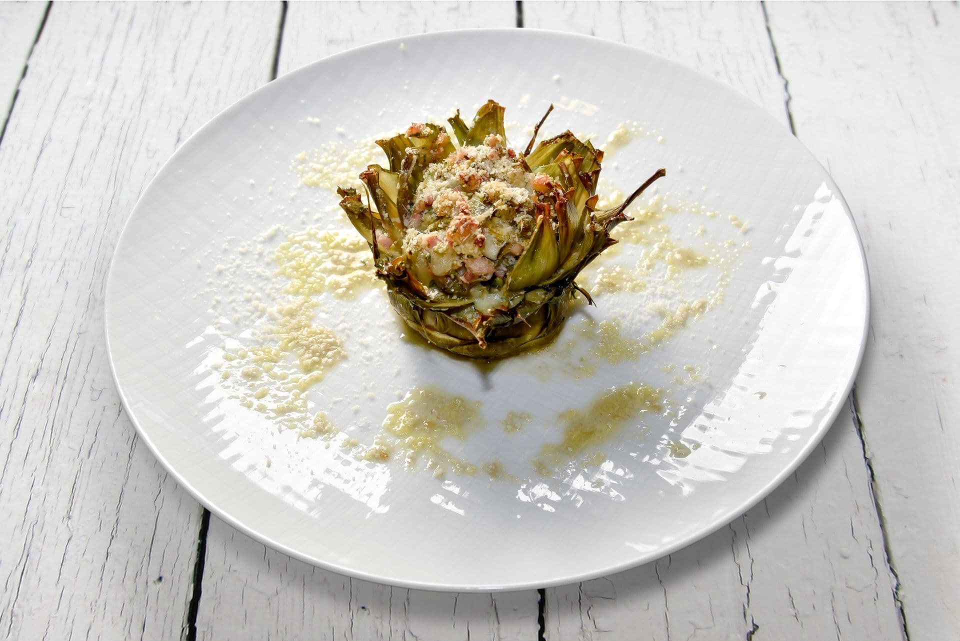 Carciofi alla brace con Parmigiano Reggiano