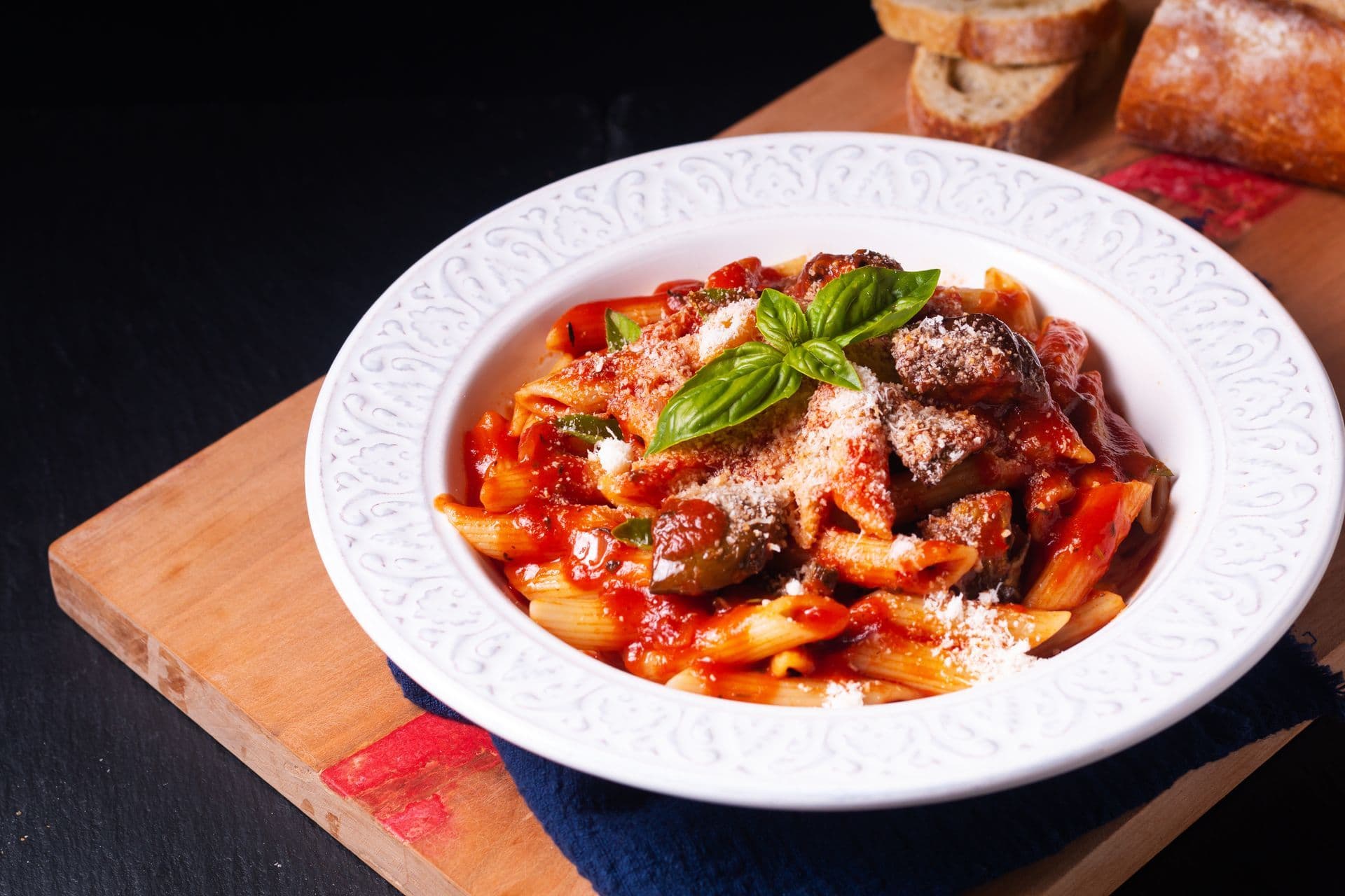 Pasta alla Norma con Parmigiano Reggiano
