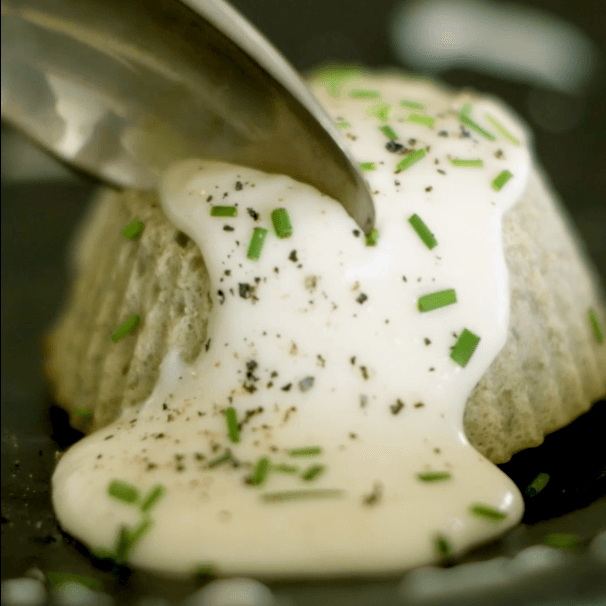 Flan di Carciofi con Fonduta di Parmigiano Reggiano