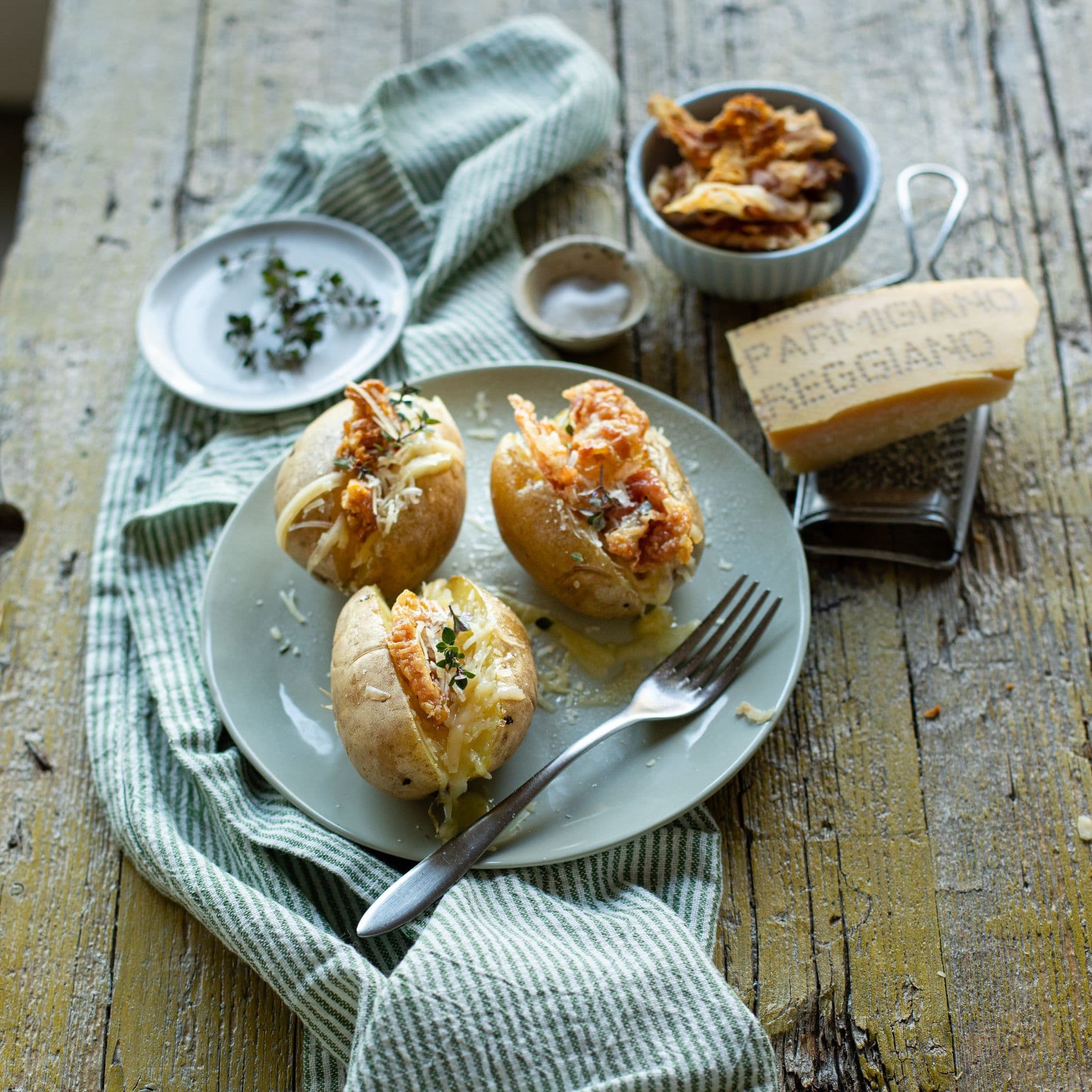 Jacked Potatoes al Parmigiano Reggiano