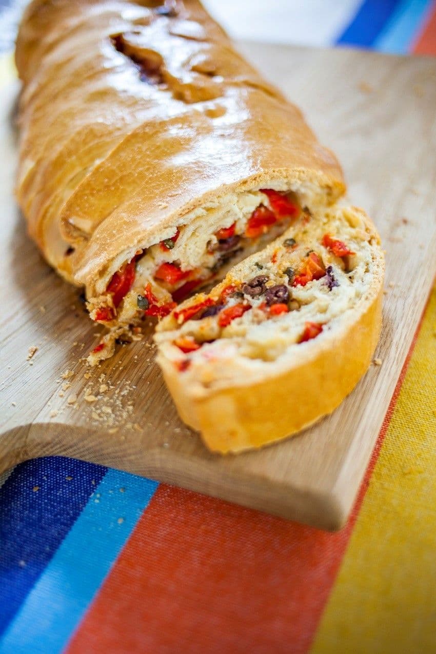 Pizza roulee aux legumes