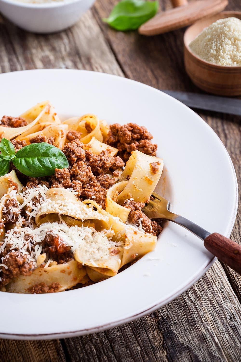 Tagliatelle al ragù di ciauscolo e Parmigiano Reggiano